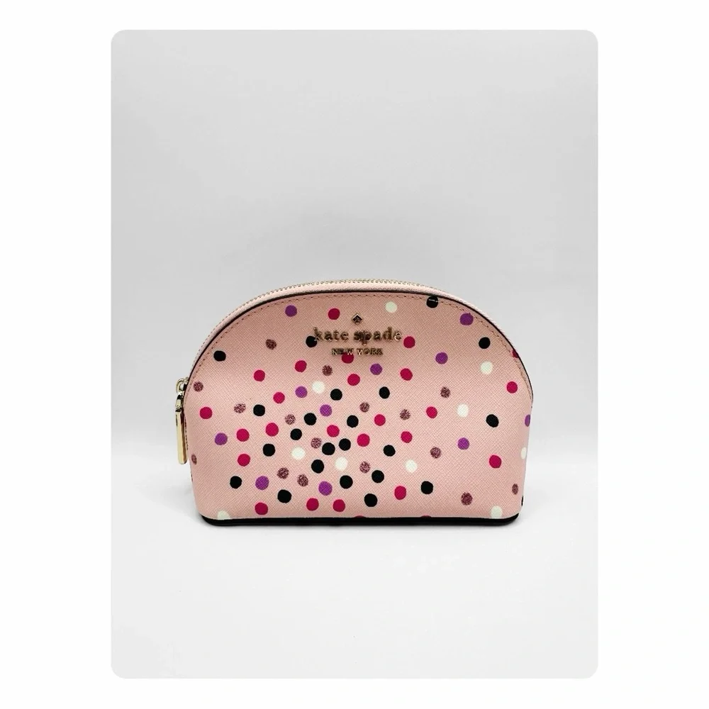 ★ Kate Spade Dome Cosmetic Pouch - Confetti Dot Pink ★